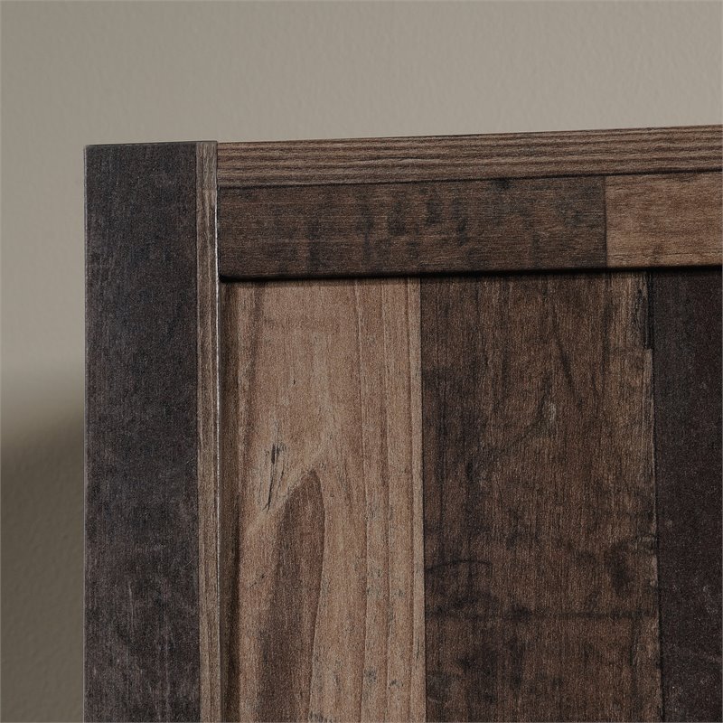 Pemberly Row Engineered Wood Wardrobe Armoire in Rustic Reclaimed Pine/Brown
