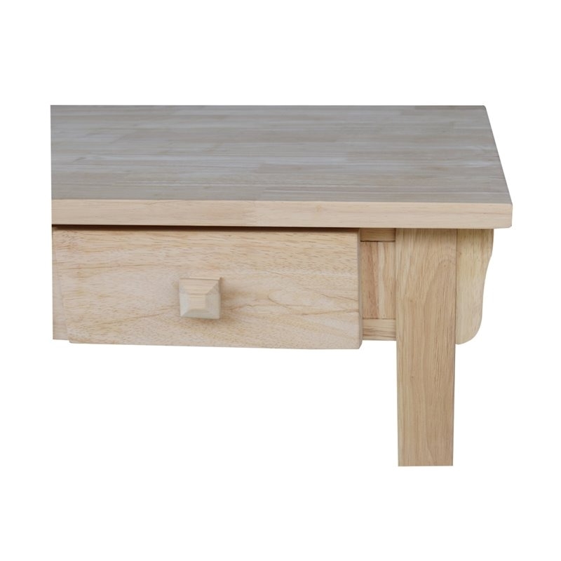 Pemberly Row Traditional Solid Harwood Computer Desk in Natural