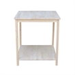 Pemberly Row Traditional Solid Hardwood Table For Connecting Desks in Natural