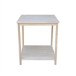 Pemberly Row Traditional Solid Hardwood Table For Connecting Desks in Natural