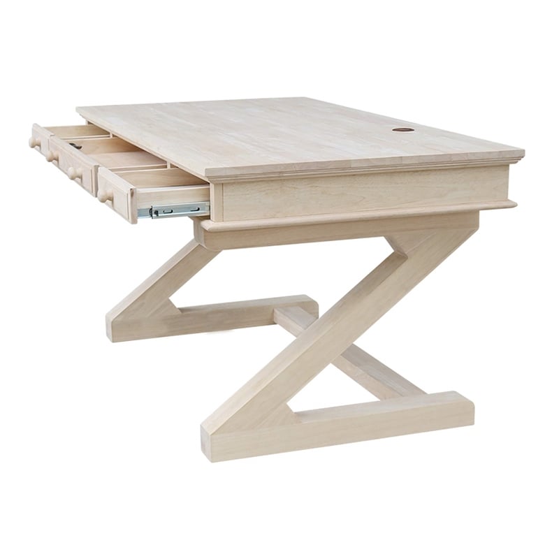 Pemberly Row Traditional Executive Desk with Zosiac Base