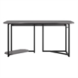 Pemberly Row Modern Wood Gaming Desk with CPU Stand in Dark Gray/Black