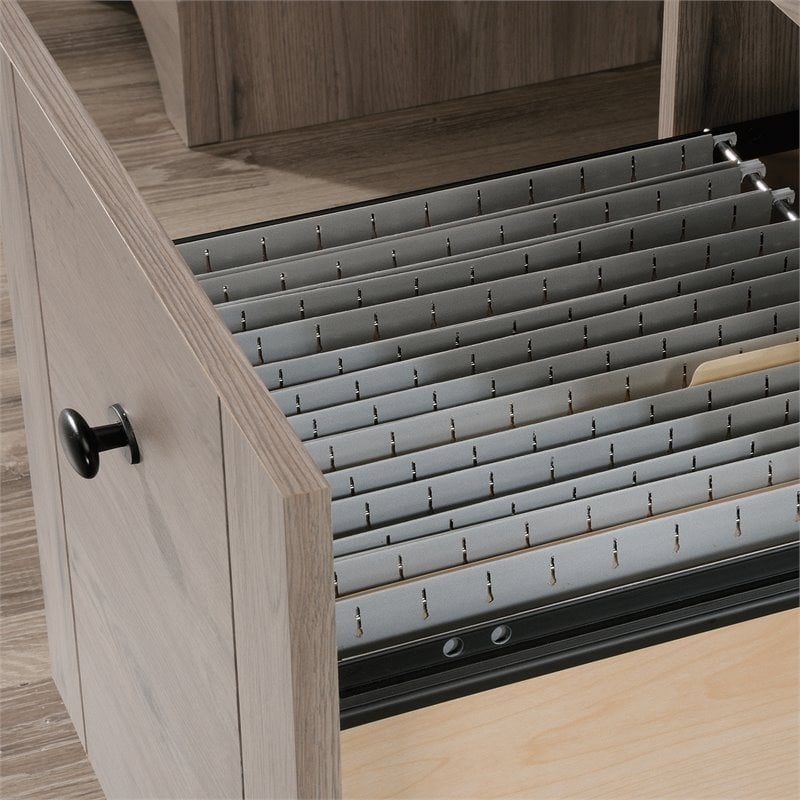 Pemberly Row 2-Drawer Coastal Engineered Wood Computer Desk in Laurel Oak