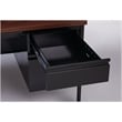Pemberley Row Metal Black/Walnut Office Desk Rectangular Central Locking System 60