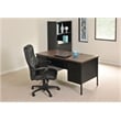 Pemberley Row Metal Black/Walnut Office Desk Rectangular Central Locking System 60