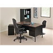 Pemberley Row Metal Black/Walnut Office Desk Rectangular Central Locking System 60