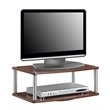 Pemberly Row Mid-Century Two Tier TV Swivel in Cherry Wood Finish