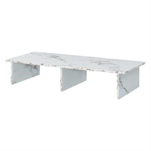 Pemberly Row Contemporary Wood Large Monitor Riser for TVs up to 42&quot in White