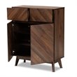 Pemberly Row Wood Shoe Cabinet in Walnut Brown