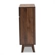Pemberly Row Wood Shoe Cabinet in Walnut Brown