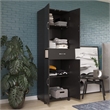 Pemberley Row Laminated Particleboard Black Storage Cabinet Rectangular Adjustable Shelves 75.25