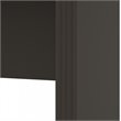 Pemberly Row Traditional Plus Credenza Desk in Bark Gray and Slate