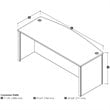 Pemberly Row Traditional Bowfront Writing Desk in Antigua and Black