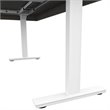 Pemberly Row L Shaped Adjustable Standing Desk in Walnut Gray and White