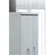 Pemberly Row 3 Door Armoire with 2 Drawers 3 Shelves in White Wood