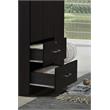 Pemberly Row 3 Door Armoire with 2 Drawers 3 Shelves in Chocolate Wood