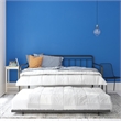 Pemberly Row Contemporary Metal Daybed and Trundle Full Size in Black