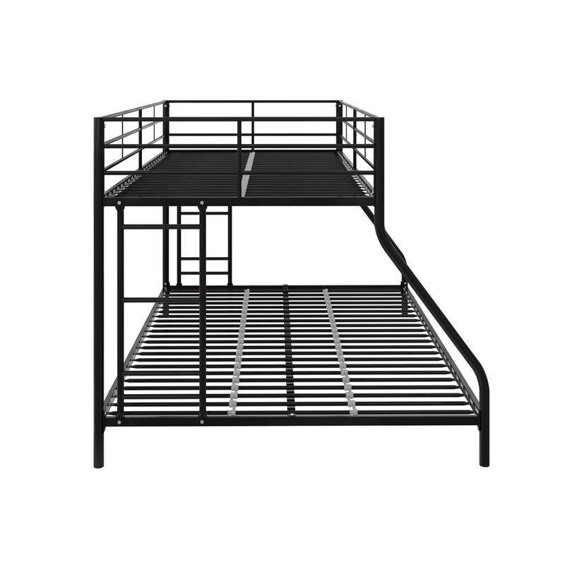 Pemberly Row Small Space Twin-Full Bunk Bed in Black