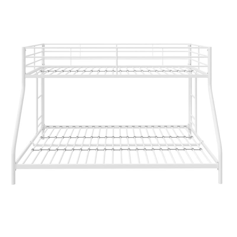 Pemberly Row Small Space Twin-Full Bunk Bed in White