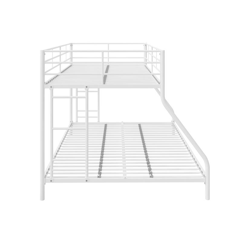 Pemberly Row Small Space Twin-Full Bunk Bed in White