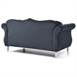 Pemberley Row Velvet Black Loveseat Tufted 68