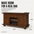 Pemberley Row Mahogany Medium Brown Bar Unit Rectangular Distressed 43