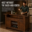 Pemberley Row Mahogany Medium Brown Bar Unit Rectangular Distressed 43