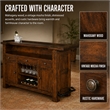 Pemberley Row Mahogany Medium Brown Bar Unit Rectangular Distressed 43