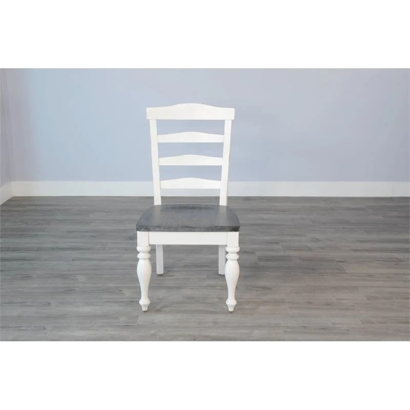 Pemberley Row Mahogany White/Dark Brown Chair Ladderback 41
