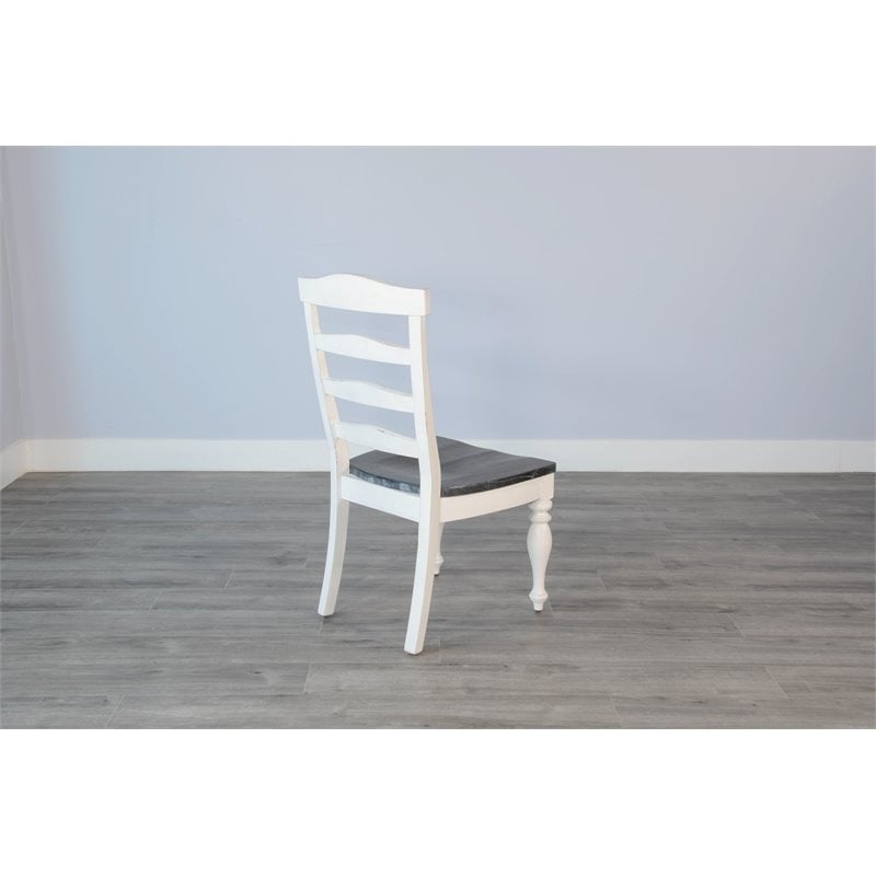 Pemberley Row Mahogany White/Dark Brown Chair Ladderback 41