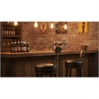 Pemberly Row Wood Bar Stool Chair in Tobacco (Set of 2)
