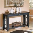 Pemberly Row Transitional Wood Sofa Table in Black