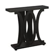 Pemberly Row Modern Console Table in Espresso Wood Finish
