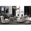 Pemberly Row Modern Metal Base Console in Charcoal