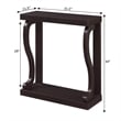 Pemberly Row Modern Console Table in Espresso Wood Finish