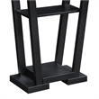 Pemberly Row Transitional V Console Table in Black Wood Finish