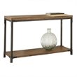 Pemberly Row Industrial Console Table in Antique Brown Honey