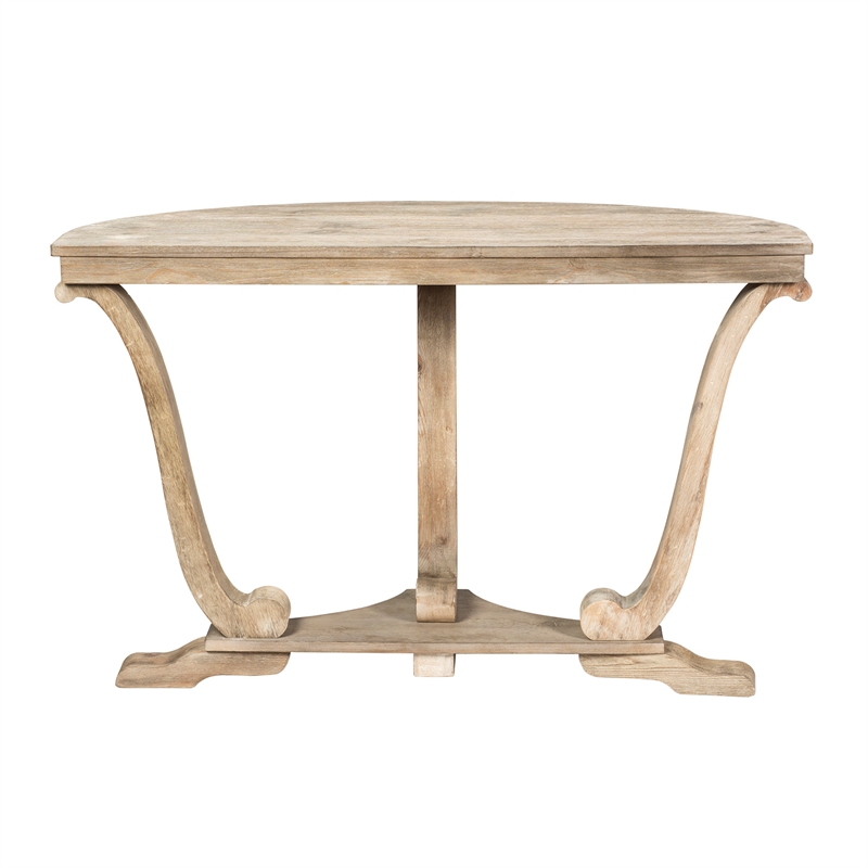 Pemberly Row Contemporary Wood Sofa Table in Gray