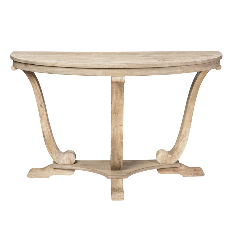 Pemberly Row Contemporary Wood Sofa Table in Gray