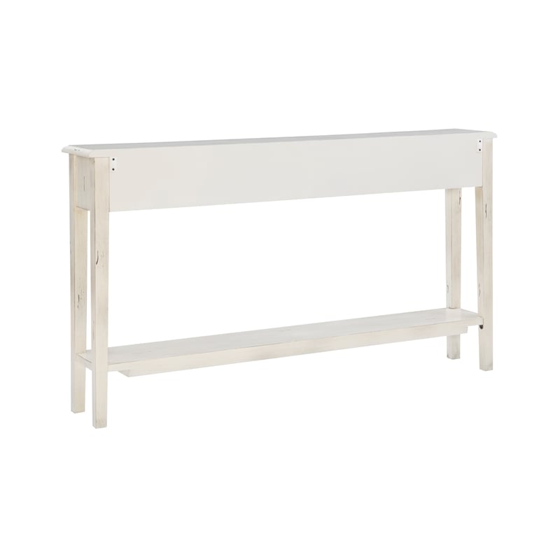 Pemberley Row Wood Cream Console Table Rectangular Slimline 60