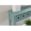 Pemberley Row Wood Teal Blue Console Table Rectangular Slimline 60