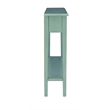 Pemberley Row Wood Teal Blue Console Table Rectangular Slimline 60