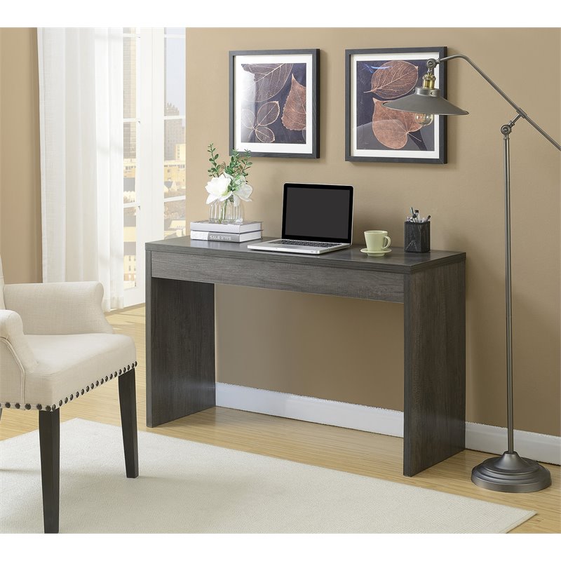 Pemberley Row Honeycomb Particle Board Gray Console Table Rectangular 48