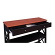 Pemberley Row MDF Cherry Black Console Table Rectangular Concealed Storage 31.5