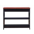 Pemberley Row MDF Cherry Black Console Table Rectangular Concealed Storage 31.5