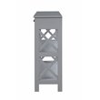 Pemberly Row Transitional One-Drawer Console Table in Gray Wood Finish