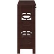 Pemberly Row Contemporary Storage Console Table in Espresso Wood Finish