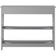 Pemberly Row Contemporary Storage Console Table in Gray Wood Finish