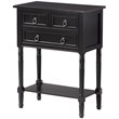 Pemberley Row MDF Black Console Table Rectangular Transitional 30.75