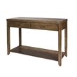 Pemberley Row Wood Brown Sofa Table Rectangular Bottom Shelf for Storage